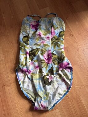 Christina Floral One-Piece Swimsuit in Blue, Pink & Green